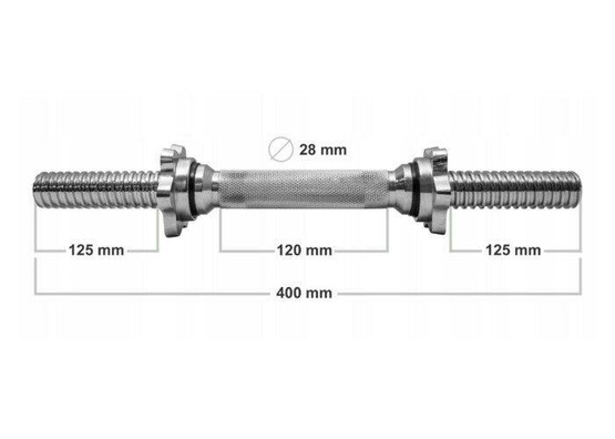 Gryf prosty  z zaciskami 40cm / 28mm